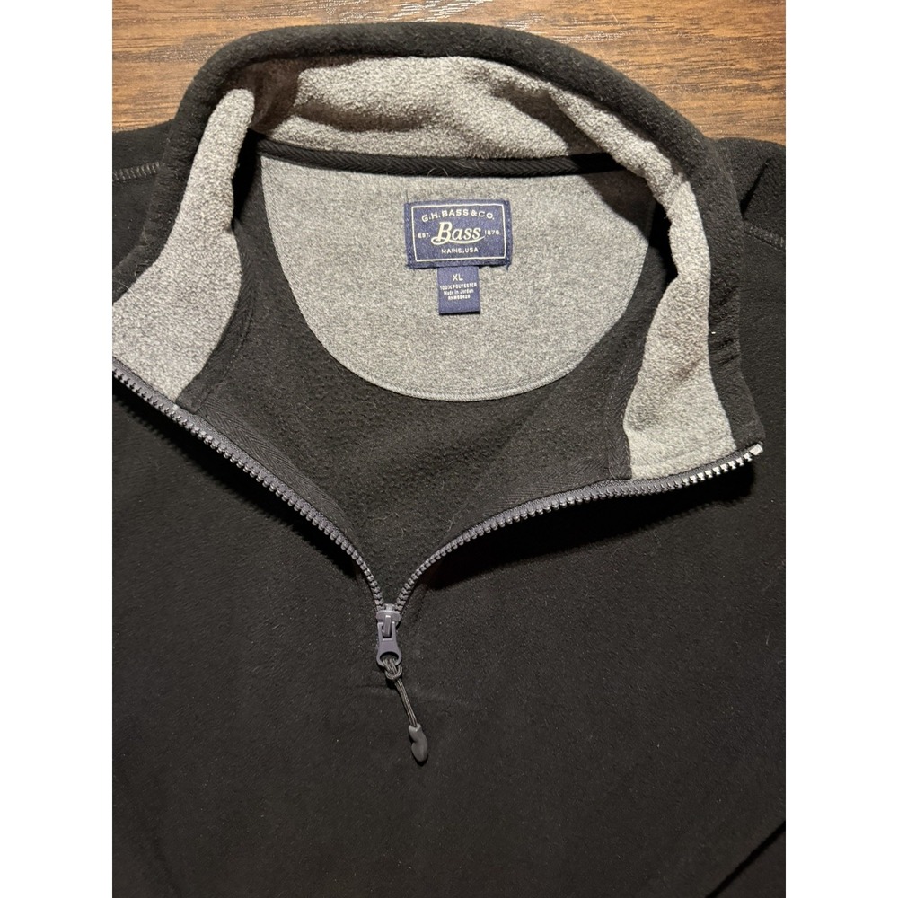 G.H. Brass & Co Mens Sweater Xl pullover black 1/4 zip Outdoor Layers - Picture 2 of 2
